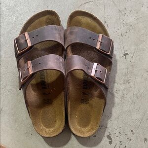 Birkenstock Dark Brown Leather Sandals